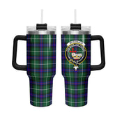 McDonald of the Isles Hunting Modern Tartan Crest 40 oz Insulated Tumbler with Handle