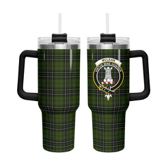 McLean Hunting Tartan Crest 40 oz Insulated Tumbler with Handle