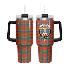 McLean of Duart Ancient Tartan Crest 40 oz Insulated Tumbler with Handle