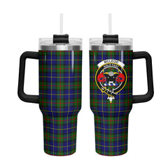 McLeod of Harris Modern Tartan Crest 40 oz Insulated Tumbler with Handle