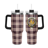 McPherson Hunting Ancient Tartan Crest 40 oz Insulated Tumbler with Handle