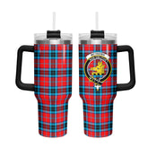 McTavish Modern Tartan Crest 40 oz Insulated Tumbler with Handle