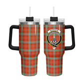 Morrison Red Ancient Tartan Crest 40 oz Insulated Tumbler with Handle