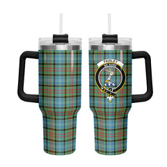 Paisley District Tartan Crest 40 oz Insulated Tumbler with Handle