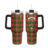 Pollock Tartan Crest 40 oz Insulated Tumbler with Handle