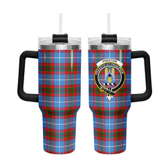 Preston Tartan Crest 40 oz Insulated Tumbler with Handle