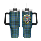 Robertson Hunting Ancient Tartan Crest 40 oz Insulated Tumbler with Handle