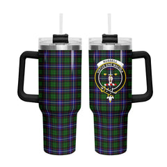 Russell Modern Tartan Crest 40 oz Insulated Tumbler with Handle