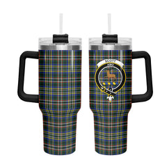 Scott Green Modern Tartan Crest 40 oz Insulated Tumbler with Handle