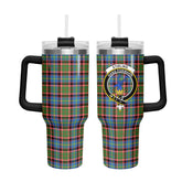 Stirling (of Cadder-Present Chief) Tartan Crest 40 oz Insulated Tumbler with Handle