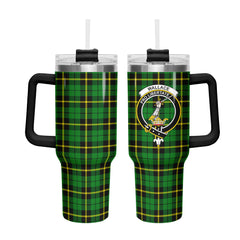 Wallace Hunting Modern Tartan Crest 40 oz Insulated Tumbler with Handle