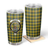 Fraser (of Lovat) Yellow Tartan Crest Tumbler