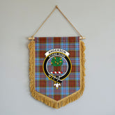 Anderson Modern Tartan Crest Wall Hanging Banner - Wood Pole