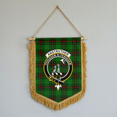 Anstruther Tartan Crest Wall Hanging Banner - Wood Pole