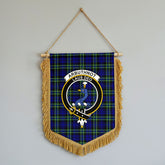 Arbuthnot Modern Tartan Crest Wall Hanging Banner - Wood Pole