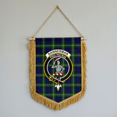 Bannerman Tartan Crest Wall Hanging Banner - Wood Pole