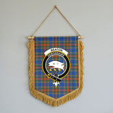 Beaton Ancient Tartan Crest Wall Hanging Banner - Wood Pole