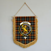 Broun Ancient Tartan Crest Wall Hanging Banner - Wood Pole