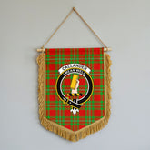 Callander Tartan Crest Wall Hanging Banner - Wood Pole