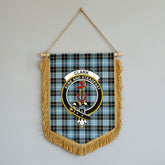 Clark Ancient Tartan Crest Wall Hanging Banner - Wood Pole