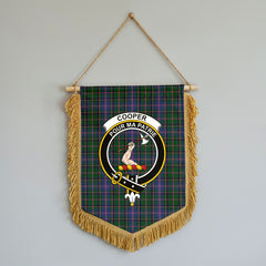 Cooper Tartan Crest Wall Hanging Banner - Wood Pole
