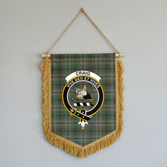 Craig Tartan Crest Wall Hanging Banner - Wood Pole