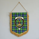 Gordon Old Ancient Tartan Crest Wall Hanging Banner - Wood Pole