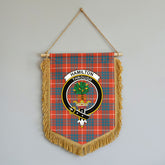 Hamilton Ancient Tartan Crest Wall Hanging Banner - Wood Pole