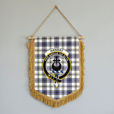 Hannay Modern Tartan Crest Wall Hanging Banner - Wood Pole