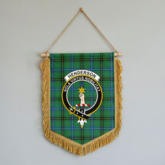 Henderson Ancient Tartan Crest Wall Hanging Banner - Wood Pole