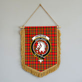 Hepburn Tartan Crest Wall Hanging Banner - Wood Pole