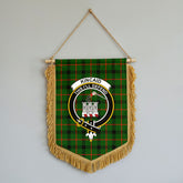 Kincaid Tartan Crest Wall Hanging Banner - Wood Pole