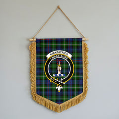 Kirkpatrick Tartan Crest Wall Hanging Banner - Wood Pole