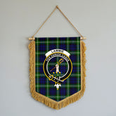 Lammie Tartan Crest Wall Hanging Banner - Wood Pole