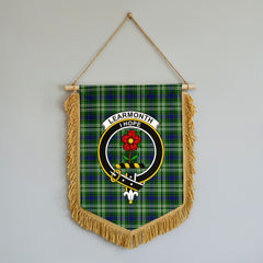 Learmonth Tartan Crest Wall Hanging Banner - Wood Pole
