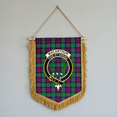 MacArthur - Milton Tartan Crest Wall Hanging Banner - Wood Pole