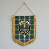 MacDowall Tartan Crest Wall Hanging Banner - Wood Pole
