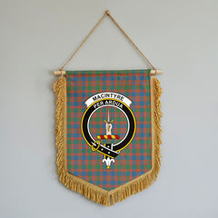 MacIntyre Ancient Tartan Crest Wall Hanging Banner - Wood Pole