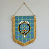 MacIntyre Hunting Ancient Tartan Crest Wall Hanging Banner - Wood Pole