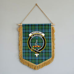 MacKinlay Ancient Tartan Crest Wall Hanging Banner - Wood Pole