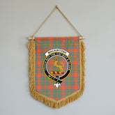 MacKintosh Ancient Tartan Crest Wall Hanging Banner - Wood Pole
