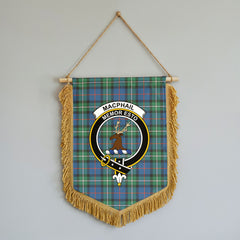 MacPhail Hunting Ancient Tartan Crest Wall Hanging Banner - Wood Pole