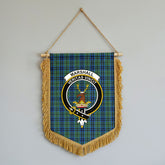 Marshall Tartan Crest Wall Hanging Banner - Wood Pole