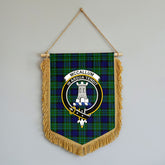 McCallum Modern Tartan Crest Wall Hanging Banner - Wood Pole