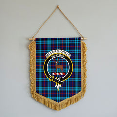 McCorquodale Tartan Crest Wall Hanging Banner - Wood Pole