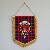 McCracken Tartan Crest Wall Hanging Banner - Wood Pole