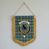 McDonnell of Glengarry Ancient Tartan Crest Wall Hanging Banner - Wood Pole