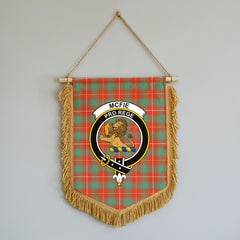 McFie Ancient Tartan Crest Wall Hanging Banner - Wood Pole