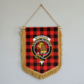 McGregor Rob Roy Modern Tartan Crest Wall Hanging Banner - Wood Pole