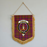 McIntyre Modern Tartan Crest Wall Hanging Banner - Wood Pole